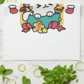 Purr-ty-Time! - Weihnachtsdesign für die Katze Geschirrtuch (Gefaltet)