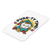 Purr-ty-Time! - Weihnachtsdesign für die Katze Magnet (Linke Seite)