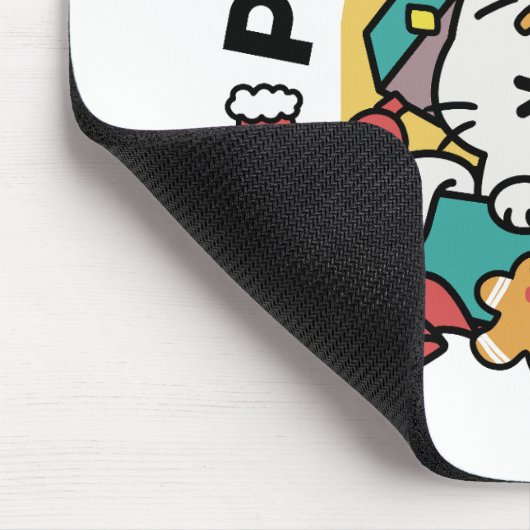Purr-ty-Time! - Weihnachtsdesign für die Katze Mousepad (Ecke)