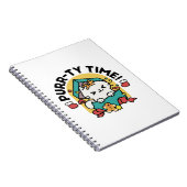 Purr-ty-Time! - Weihnachtsdesign für die Katze Notizblock (Rechte Seite)