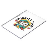 Purr-ty-Time! - Weihnachtsdesign für die Katze Notizblock (Linke Seite)