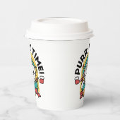 Purr-ty-Time! - Weihnachtsdesign für die Katze Pappbecher (Links)