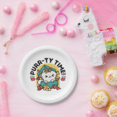Purr-ty-Time! - Weihnachtsdesign für die Katze Pappteller (Party)
