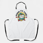 Purr-ty-Time! - Weihnachtsdesign für die Katze Schürze (Vorderseite)