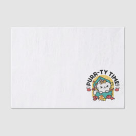 Purr-ty-Time! - Weihnachtsdesign für die Katze Seidenpapier