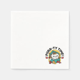 Purr-ty-Time! - Weihnachtsdesign für die Katze Serviette