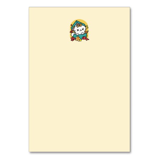 Purr-ty-Time! - Weihnachtsdesign für die Katze Tischnummer (Rückseite)