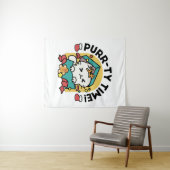 Purr-ty-Time! - Weihnachtsdesign für die Katze Wandteppich (Beispiel (Horizontal))