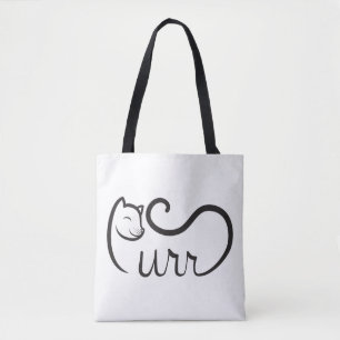 Purr Typography BLACK Tasche