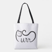 Purr Typography BLACK Tasche (Rückseite)