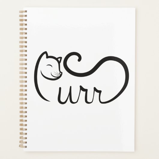 Purr Typography SCHWARZ Planer (Vorderseite)