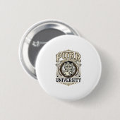 Purr Universität Katze Falsche Universität Akademi Button (Vorne & Hinten)