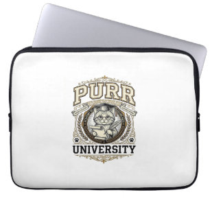 Purr Universität Katze Falsche Universität Akademi Laptopschutzhülle
