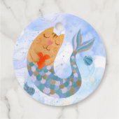 Purramaid Katze Meerjungfrau Mädchen Geburtstag Geschenkanhänger (Rückseite)