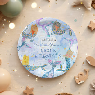 Purramaid Katze Meerjungfrau Mädchen Geburtstag Pappteller