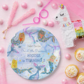 Purramaid Katze Meerjungfrau Mädchen Geburtstag Pappteller (Party)
