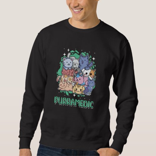 Purramedic Cat Paramedic Kitten EMT Cat Mom Sweatshirt (Vorderseite)