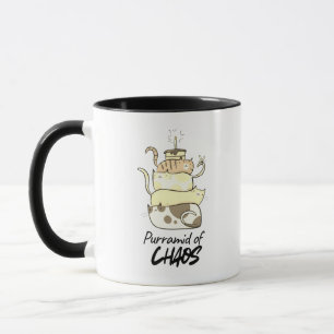 Purramid des Chaos Lustige Katzen Wortspiel Kunst Tasse