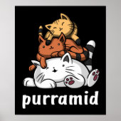 Purramid Kat Pyramiden Niedlich Kitten Poster (Vorne)
