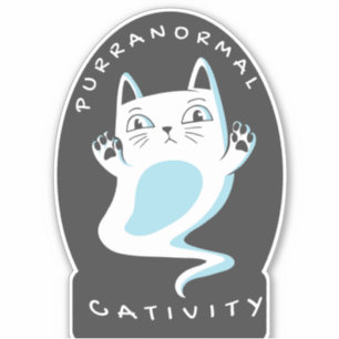 PURRANORMAL CATIVITY HALLOWEEN CAT LOVER SPOOKY AUFKLEBER
