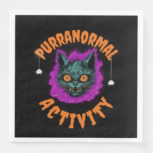 🕷️ Purranormal Napkins 🐾 Serviette (Vorderseite)