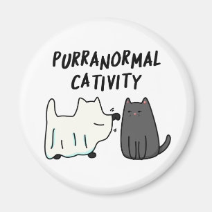 Purranormale Aktivität Lustiger Halloween-Katzenwi Magnet
