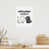 Purranormale Kreativität Funny Halloween Cat Puff Poster (Küche)