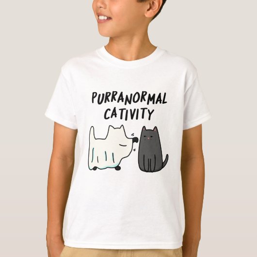 Purranormale Kreativität Funny Halloween Cat Puff T-Shirt (Vorderseite)