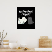 Purranormale Kreativität Halloween Cat Pun Dark BG Poster (Küche)