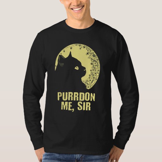 Purrdon Me Sir Cat     Kitten Humor Coworker Boss T-Shirt (Vorderseite)