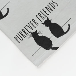 Purrever Friends Cute Cat Best Friends Fleecedecke