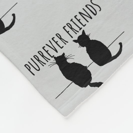 Purrever Friends Cute Cat Best Friends Fleecedecke (Ecke)