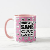 PURRFECKLICH SANE CAT LADY Humorrosa Tasse (Links)