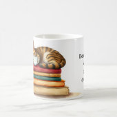 Purrfect Brew Cat Sleeping In Coffee Whimsical Mug Kaffeetasse (Mittel)
