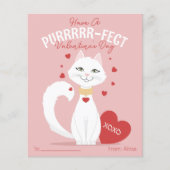 Purrfect Cat Kids Valentine's Day Card (Vorderseite)