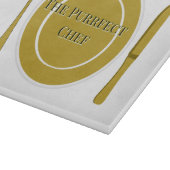 Purrfect Chef | Dekoratives Glas Schneidbrett Schneidebrett (Ecke)