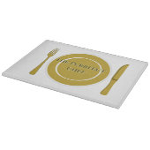 Purrfect Chef | Dekoratives Glas Schneidbrett Schneidebrett (Ecke)