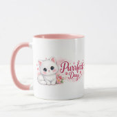 Purrfect Day Cute Pink Cat Mug Tasse (Links)