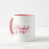 Purrfect Day Cute Pink Cat Mug Tasse (Vorderseite Links)