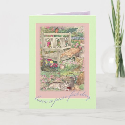 Purrfect der Tag der Mutter Illustrationsgrüße Karte (Vorderseite)