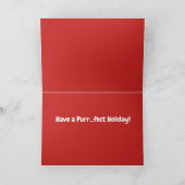 Purrfect Feiertags-Katzen-Weihnachtsgruß-Karte Feiertagskarte (Innenseite)