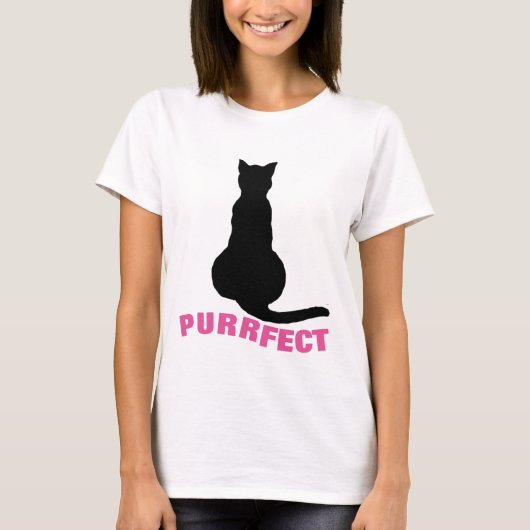 PURRFECT Funny niedlich Chat T - Shirt (Vorderseite)