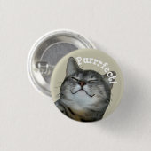 Purrfect Lächelnde Kätzin Button (Vorne & Hinten)