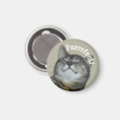 Purrfect Lächelnde Kätzin Magnet (Vorderseite/Rückseite)
