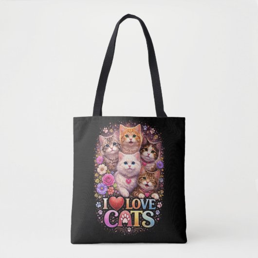 Purrfect Little Hearts Tasche (Vorderseite)