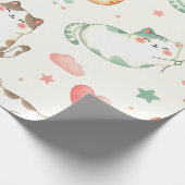 Purrfect Love Parade – Cats & Heart Balloons Geschenkpapier (Ecke)
