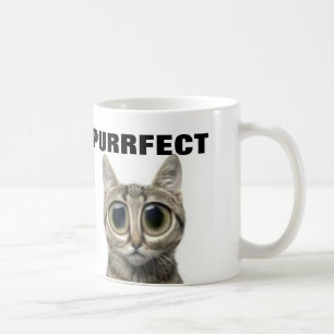 PURRFECT lustige niedliche Katzen-Kaffee-Tasse Kaffeetasse