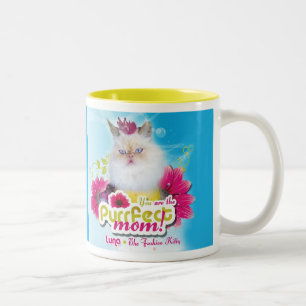 Purrfect Mama-Tasse Zweifarbige Tasse
