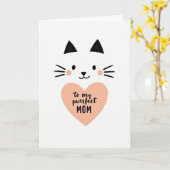 Purrfect Mom Love Cat Card Karte (Gelbe Blume)