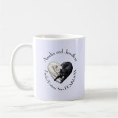 "Purrfect Partners" Jahrestags-Tasse Kaffeetasse (Links)